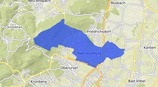 Bodenrichtwertkarte Bad Homburg vor der Höhe v.d. Hoehe
